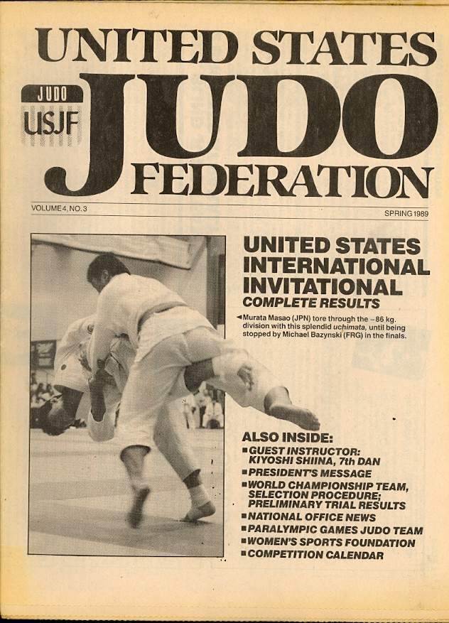 Spring 1989 United States Judo Federation Newspaper